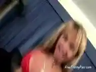 Big Boobed T-girl Gets Ass Slammed