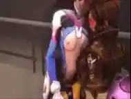 D.VA x Tracer Futanari Hentai