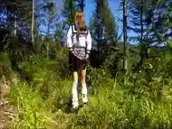 Naughty School Gurl in Japanese Woods