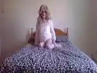 Pretty tranny on the bed