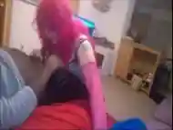 SISSY FAGGOT SUCKING OFF TWO BIG BLACK COCKS!!