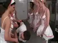 Six Insanely Hot Tranny Nurses Gangbang Patient