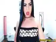 nasty tranny Feeling lovely And cant help Playing With Her Hard penis