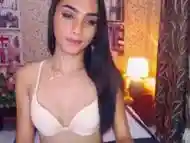 wild brunette sheboy Teasing Her Viewers