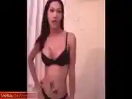 Big boobed ladyboys pose for shooting and suck Rafes cock