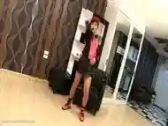 Ladyboy teenie dancing and masturbating