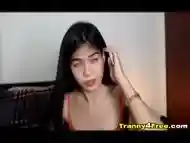 Pretty Tranny Pinay Babe Masturbating On Webcam