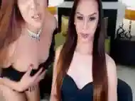 Sexy and hot shemales stroke their big cock