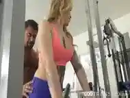 Angelina Please has fetish to fuck naked in gym with coach