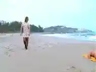 Beautiful Gorda went to the beach and sucked dick