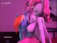 Blue furry gets fucked hard by two horny hung furries