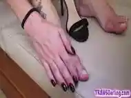 Busty trans babes tease bodies and suck cock in compilation