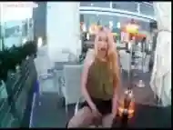 Cumming in Restaurant - Public Whore Sasha de Sade