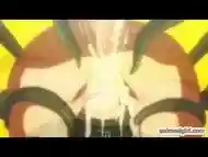 Hentai girl caught by tentacles and hot shemale anime poked