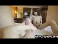 Huge Cock Teenie Ladyboy Gets Cum