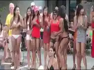 Ladyboy bikini water volleyball