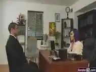 Latin milf ts boss is analed by employee