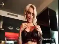 Lustful blonde tranny gets her big bubble butt destroyed by a huge dick