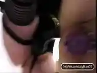 Sissy Lucy Pegged By Huge Black Mamba Dildo And Covered In Fake Cum Bukkake