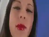 Stripper eats her own cum