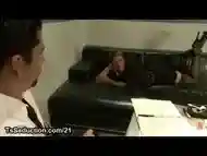 Tranny fucks her coworker in office