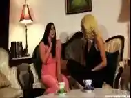 Two Women Dominate Cheating Guy