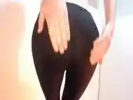 Yoga Pants Strip and Anal Beads!