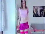 pink skinny shemale fuck and suck huge dildo hard