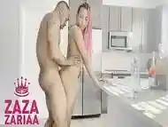 Ali Da Reaper Fuck&rsquo_s ZAZA ZARIAA All Over The Kitchen Till She Squirts