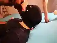 Carla Brasil fucking a personal trainer and making him scream like a bitch