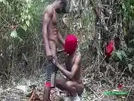 Raw public fuck of my neighbor in bush field caught masturbating.  Very hot public fuck