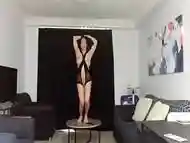 solo asian ladyboy trans anairb doing her hot sexy dance with sexy lingerie on it until she gets naked