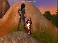 *futa* Worgen and Pandaren collab dance party