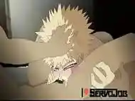 Bakugou doing a blowjob