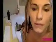 Bath Time Fun with Blonde T-girl Goddess