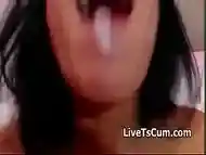 Beautiful Ruby selfsucks and cums in mouth