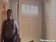 Casting ebony transsexual sucking dick