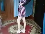 HOT FEMBOY BIG BUTT COLLEGE TEEN GIRLY DRESSED CUTE MODEL CROSSDRESSER KITTY AT HOME TRYING DRESSED