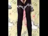 Japanese Crossdresser Solo Masturbate Cum