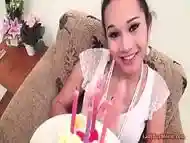 Ladyboy Donut Fucked Bareback On Her Birthday