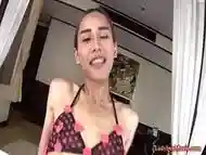 Ladyboy Pink Gives Guy A Wet Handjob And Rides His Raw Dick