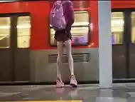 Public school girl in the swbway UPSKIRT