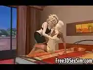 Sexy 3D cartoon honey getting fucked by a shemale