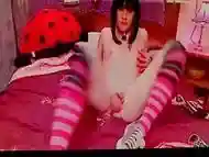 Sissy femboy dances and teases