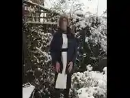 Snow Scene - Black &amp_ White Dress - Johanna Clayton