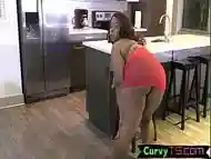 Thicc nubian TS plays with her dick