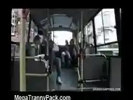 Tranny Public Sex in a Bus!