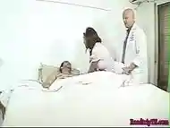 Trans nurse anally fucked and cum squirted