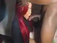 Venezuelan trans red hair with a big black guy who fuking his mouth snap PREMIUMLINDSAYC ig lindsaycozar36 twt tusexylindsayc