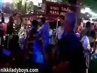 Walking street with Ladyboys working in Nana Plaza Bangkok